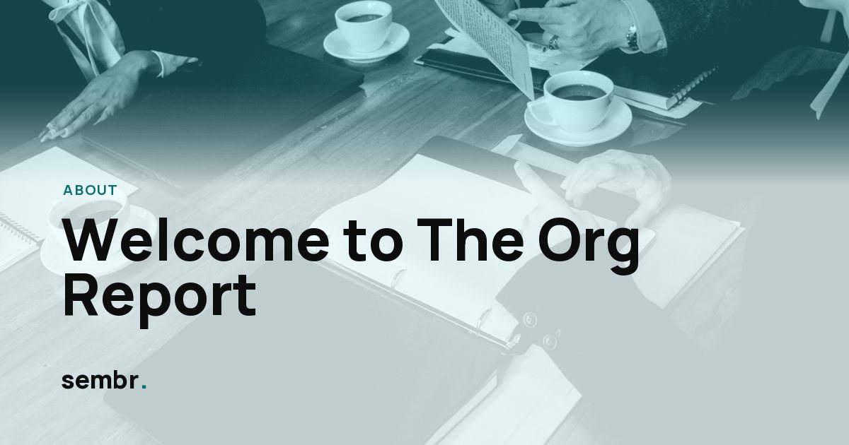 Welcome to The Org Report